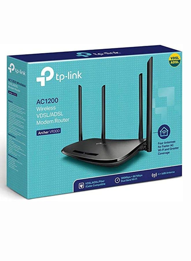 Archer VR300 AC1200 Wireless VDSL/ADSL Modem Router Black thumbnail 8