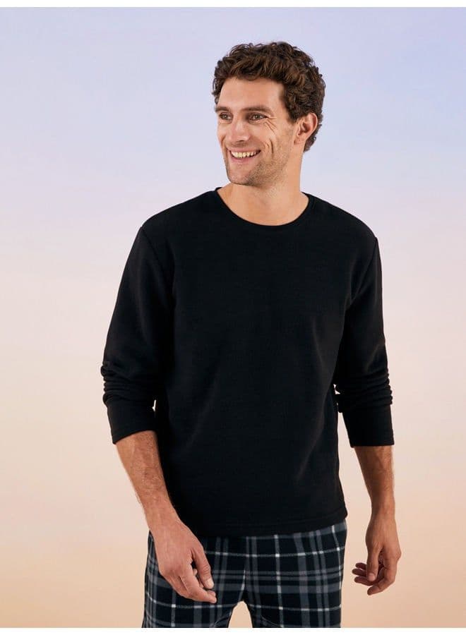 Standard Pattern Plaid Fleece Men's Pajamas Set thumbnail 2