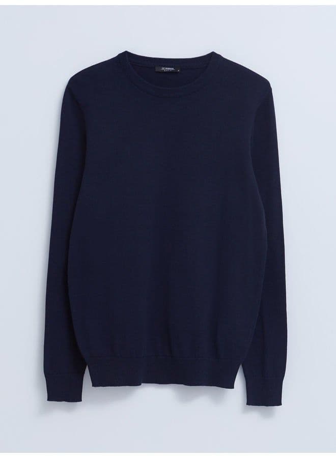 Crew Neck Long Sleeve Men's Knitwear Sweater thumbnail 1