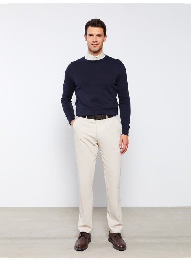 Crew Neck Long Sleeve Men's Knitwear Sweater thumbnail 3