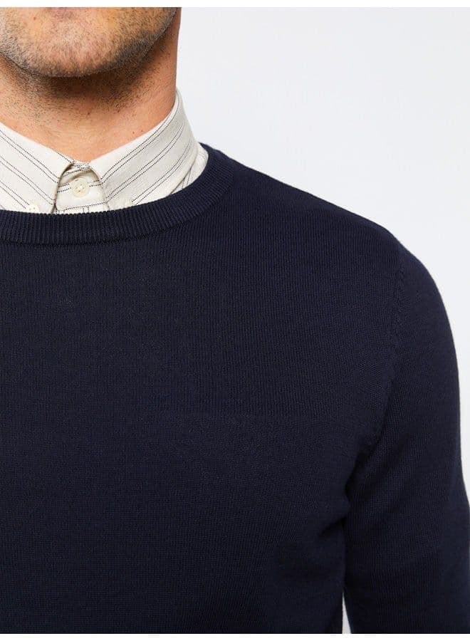 Crew Neck Long Sleeve Men's Knitwear Sweater thumbnail 6