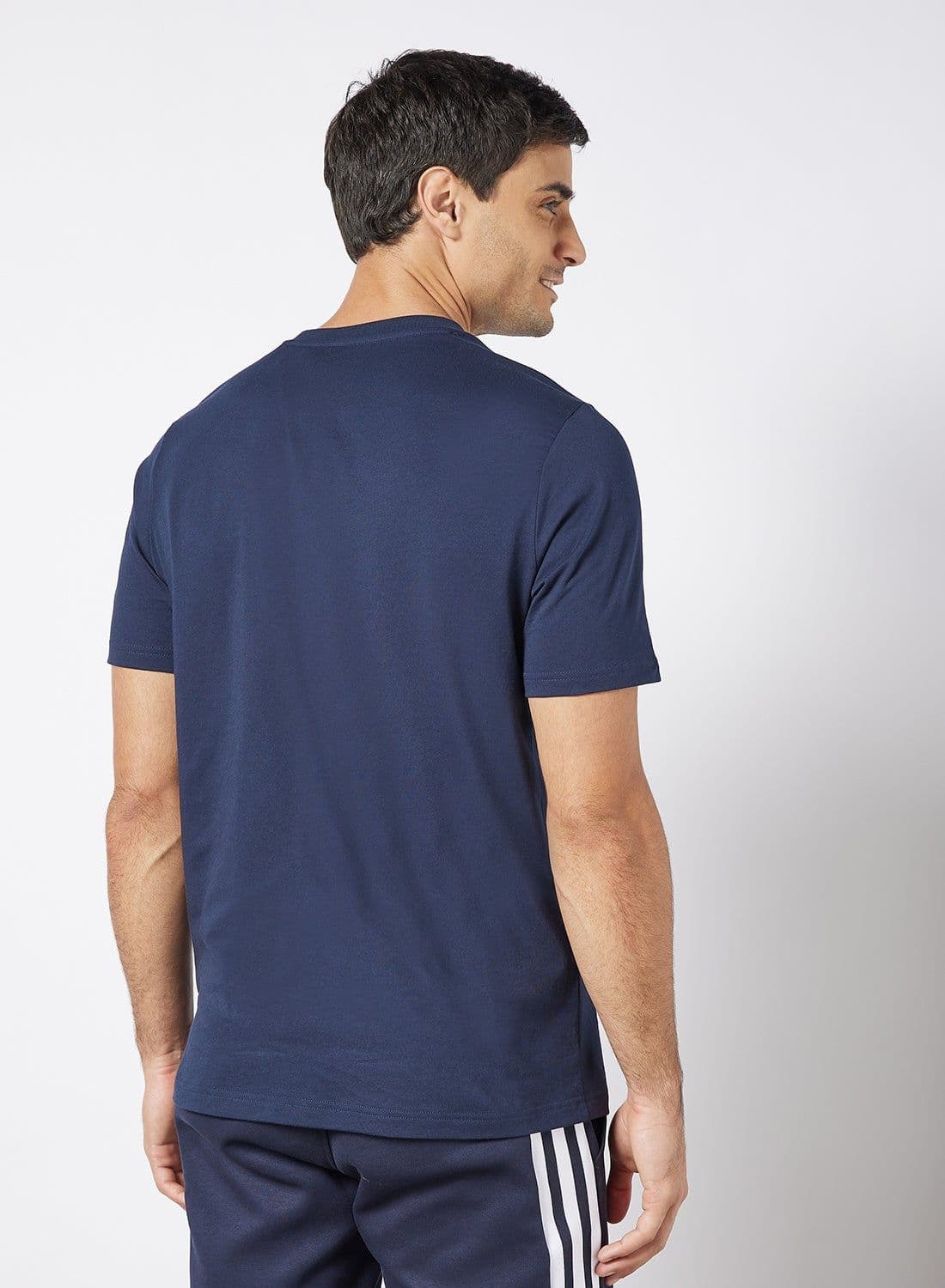 Essentials Embroidered Linear Logo T-Shirt Navy thumbnail 3