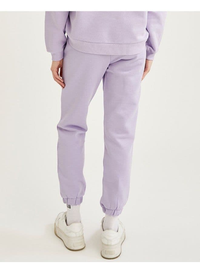 Relaxed Fit Knitted Joggers Lilac thumbnail 1
