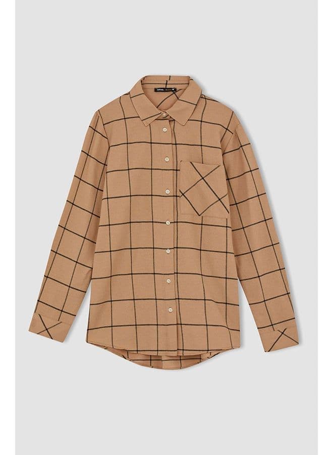 Woman Brown Long Sleeve Tunic LT.CAMEL thumbnail 1