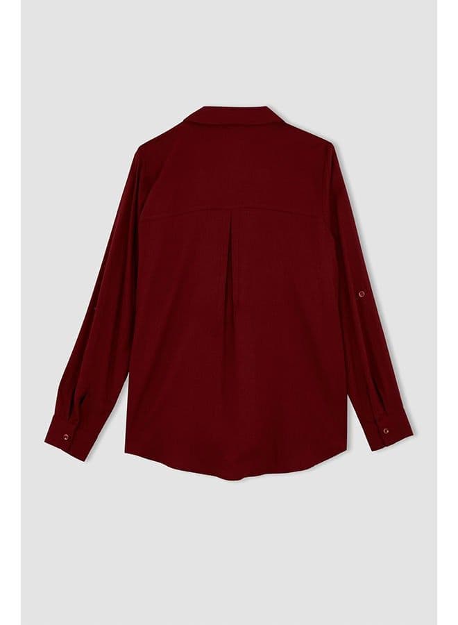 Woman Bordeaux Long Sleeve Blouse BORDEAUX thumbnail 3