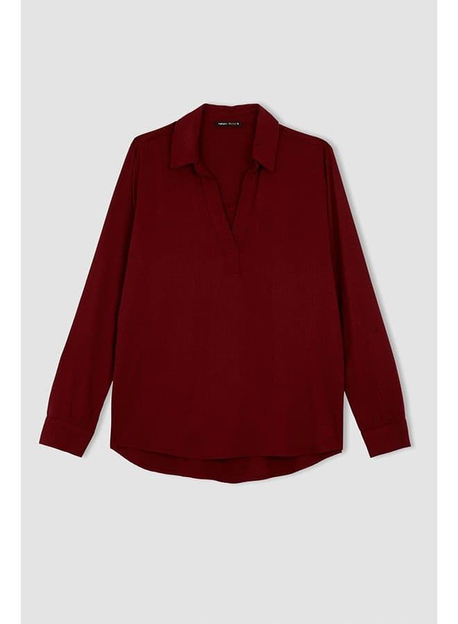 Woman Bordeaux Long Sleeve Blouse BORDEAUX thumbnail 1