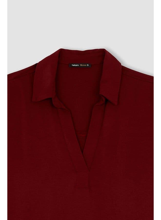 Woman Bordeaux Long Sleeve Blouse BORDEAUX thumbnail 2